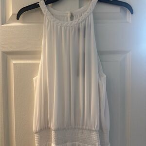 White House Black Market White Blouse